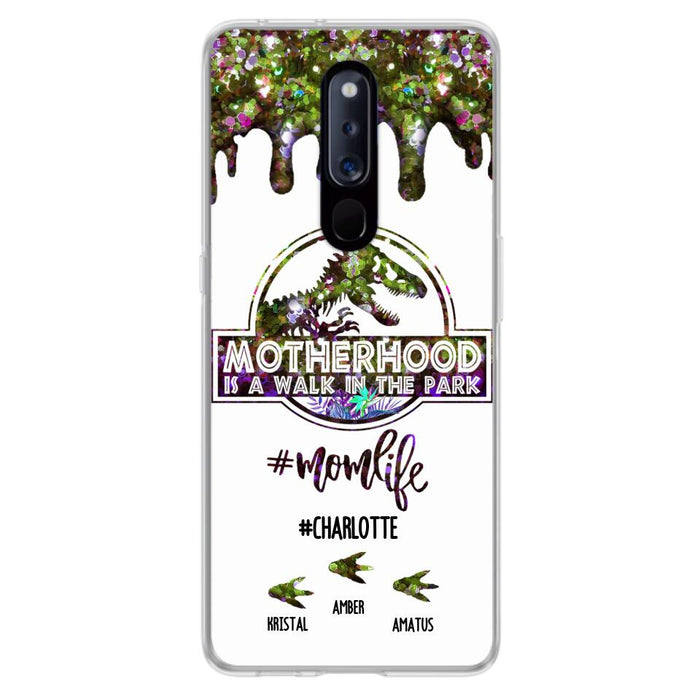 Custom Personalized Mama Dinosaur Phone Case - Best Gift For Mothers - Motherhood Is A Walk In The Park - Phone Case For Xiaomi, Oppo And Huawei - 2QCGS1