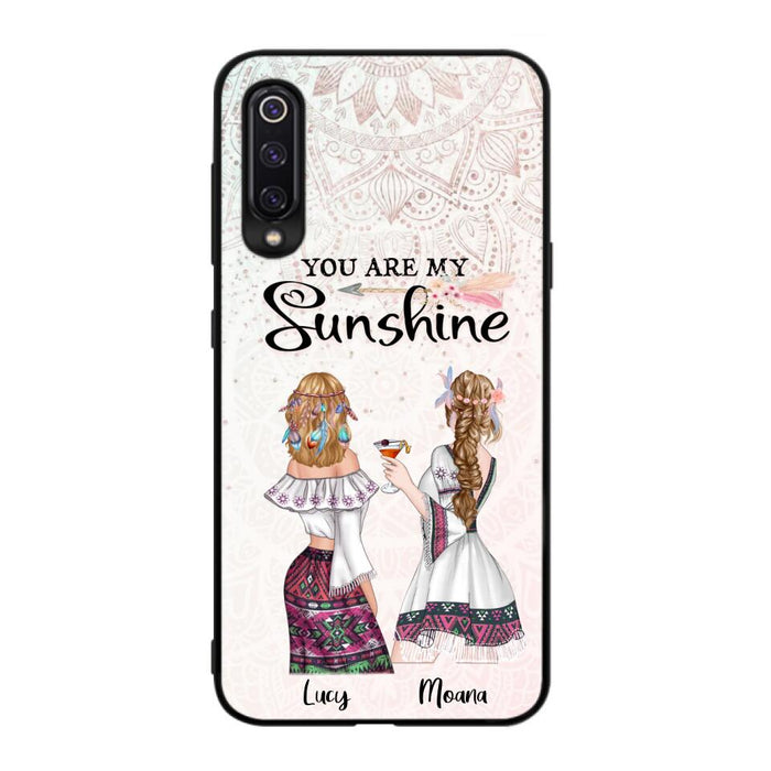 Custom Personalized Bohemian Friends Phone Case - Case For Huawei, Xiaomi & Oppo - You Are My Sunshine