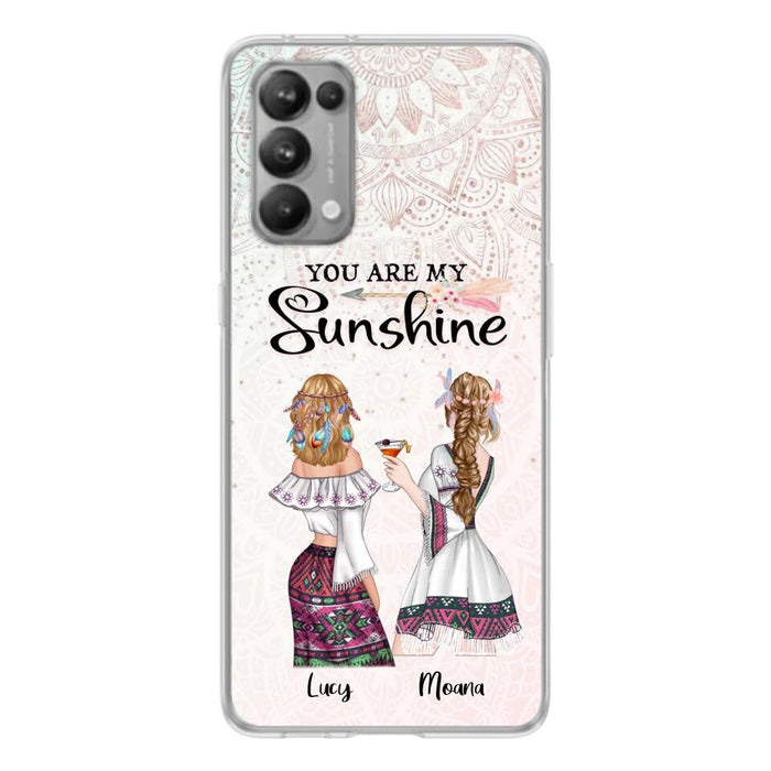 Custom Personalized Bohemian Friends Phone Case - Case For Huawei, Xiaomi & Oppo - You Are My Sunshine