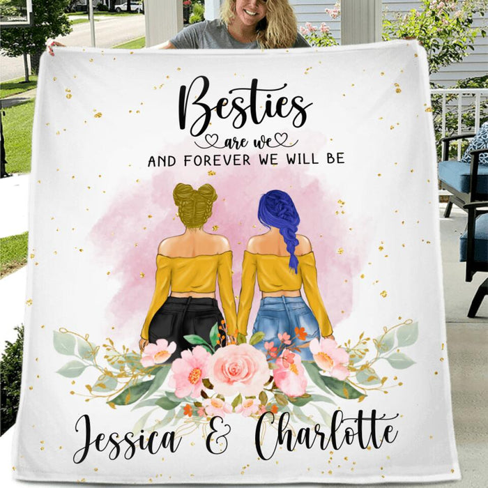 Custom Personalized Friend Single Layer Fleece/ Quilt - Gift For Best Friends - True Friends Are Never Apart Maybe In Distance But Never In Heart