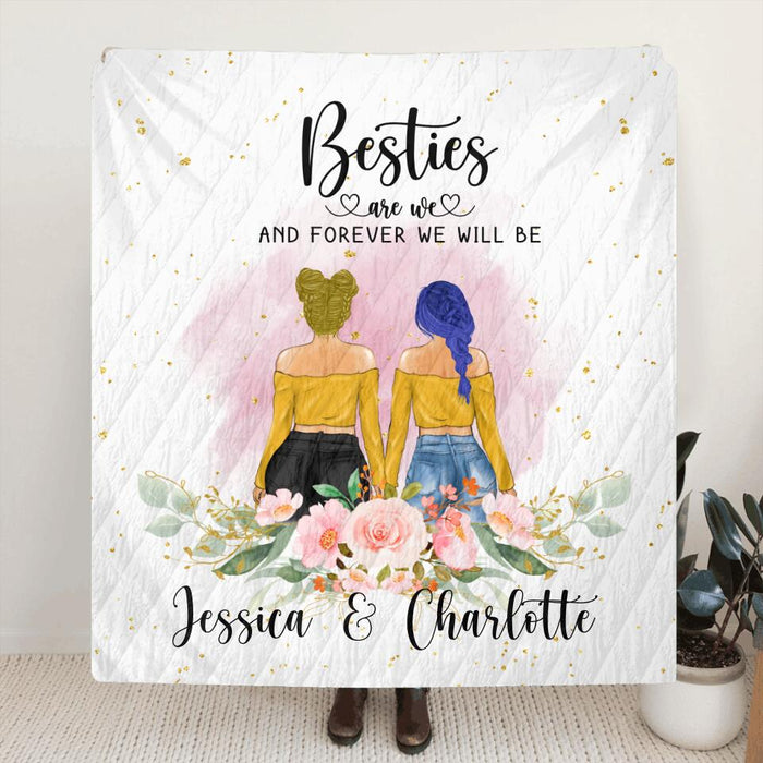 Custom Personalized Friend Single Layer Fleece/ Quilt - Gift For Best Friends - True Friends Are Never Apart Maybe In Distance But Never In Heart