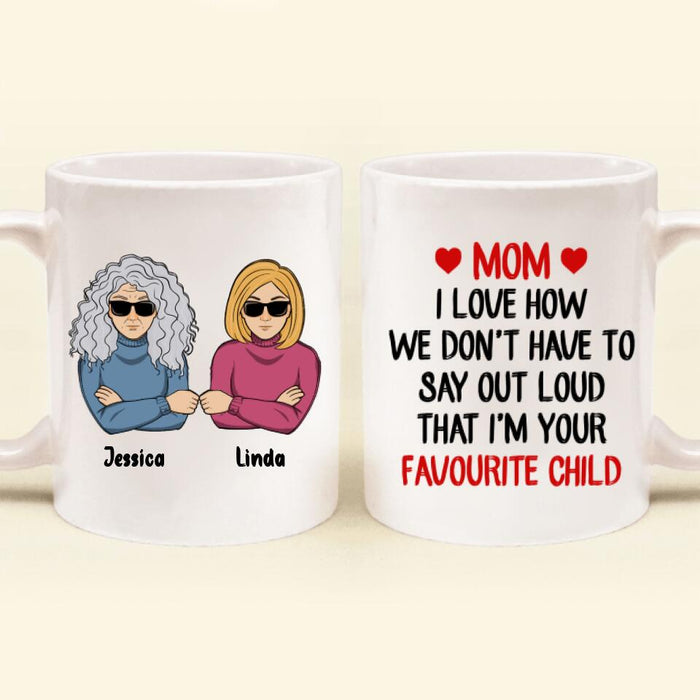 Custom Personalized Coffee Mug - Gift for Mother's Day, gift for Mom - I'm your favourite child Coffee Mug