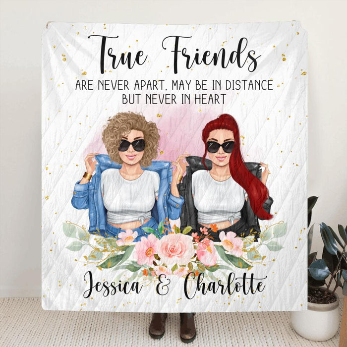 Custom Personalized Bestie Single Layer Fleece/ Quilt - Gift For Best Friends - Besties Forever