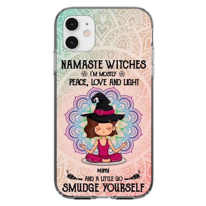 Custom Personalized Yoga Phone Case - Gift for Yoga Lovers - iPhone and Samsung Case - Namaste Witches