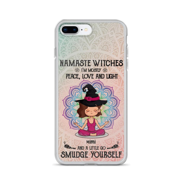 Custom Personalized Yoga Phone Case - Gift for Yoga Lovers - iPhone and Samsung Case - Namaste Witches