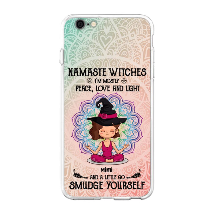 Custom Personalized Yoga Phone Case - Gift for Yoga Lovers - iPhone and Samsung Case - Namaste Witches