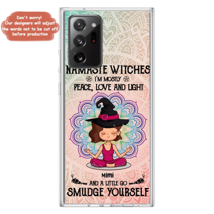 Custom Personalized Yoga Phone Case - Gift for Yoga Lovers - iPhone and Samsung Case - Namaste Witches