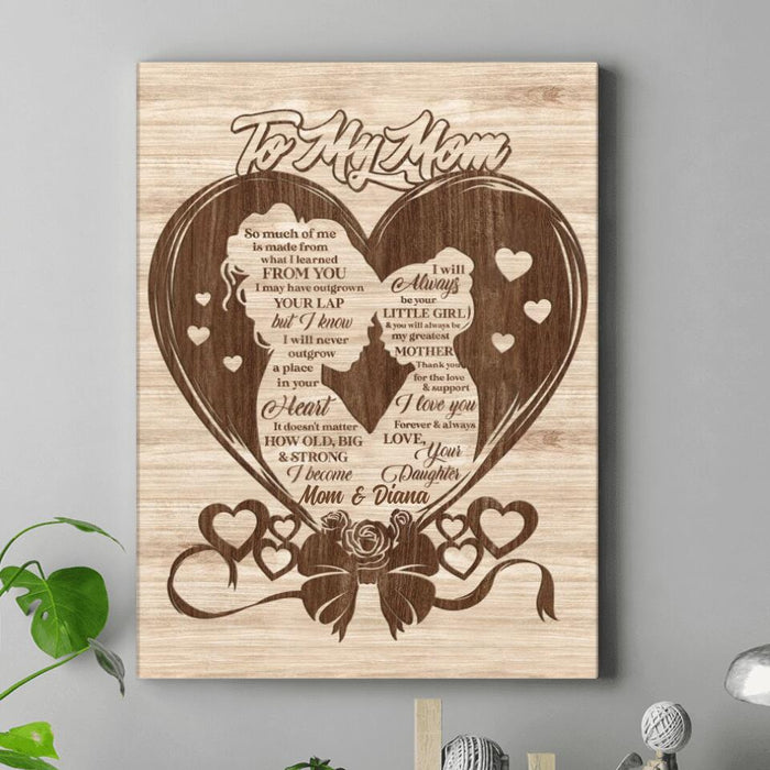 Custom Personalized Mom Holding Daughter Canvas - Gift Idea For Mother's Day - To My Mom
