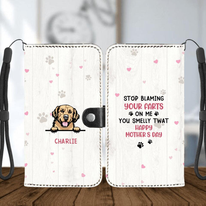 Custom Personalized Dog Phone Wallets - Gift For Mother's Day/ Dog Lovers with up to 5 Dogs - To the Best Dog Mom Ever