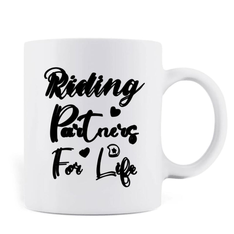 Personalized Motorcycle Couple Mug - Gift Idea For Couple - Riding Partners For Life
