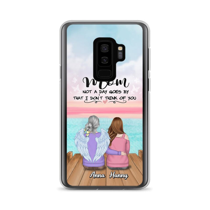 Custom Personalized Memorial Mom/ Dad Phone Case - Memorial Gift Idea - Not A Day Goes By That I Don't Think Of You - Case For iPhone And Samsung