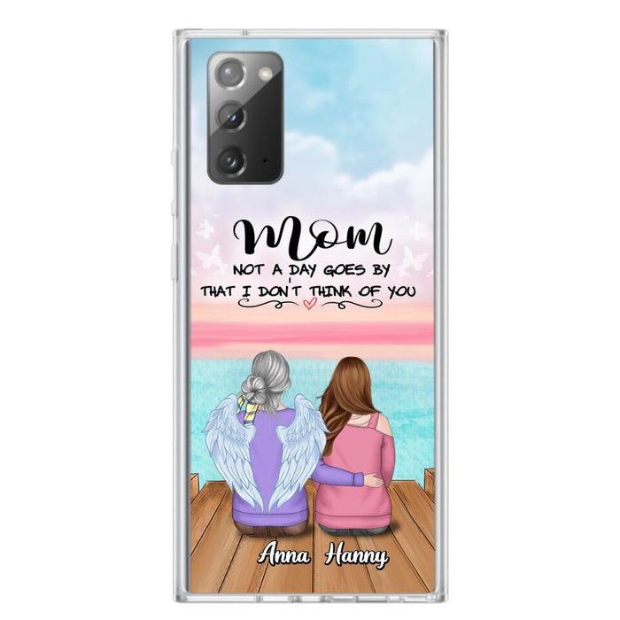 Custom Personalized Memorial Mom/ Dad Phone Case - Memorial Gift Idea - Not A Day Goes By That I Don't Think Of You - Case For iPhone And Samsung