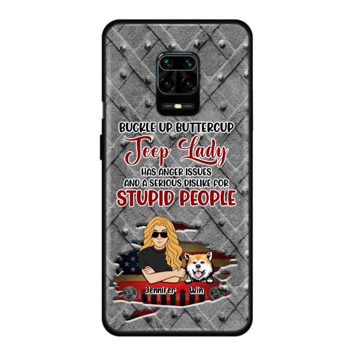 Custom Personalized Off-road Dog Lady Phone Case - Up to 4 Dogs - Gift Idea For Dogs Lover - Off-road Lady Has Anger Issues And A Serious Dislike - Case For Xiaomi, Oppo And Huawei