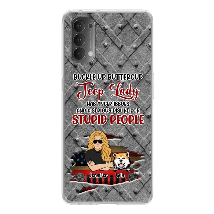 Custom Personalized Off-road Dog Lady Phone Case - Up to 4 Dogs - Gift Idea For Dogs Lover - Off-road Lady Has Anger Issues And A Serious Dislike - Case For Xiaomi, Oppo And Huawei