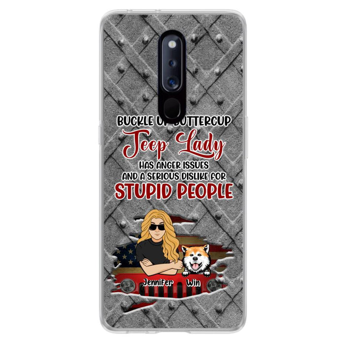 Custom Personalized Off-road Dog Lady Phone Case - Up to 4 Dogs - Gift Idea For Dogs Lover - Off-road Lady Has Anger Issues And A Serious Dislike - Case For Xiaomi, Oppo And Huawei