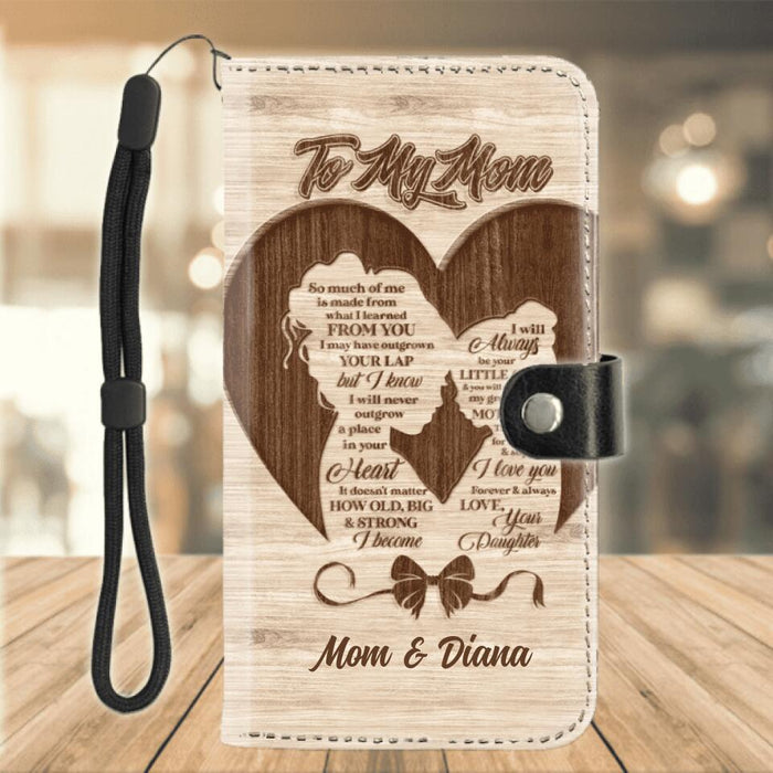 Custom Personalized Mom Holding Daughter Phone Wallet - Gift Idea For Mother's Day - To My Mom