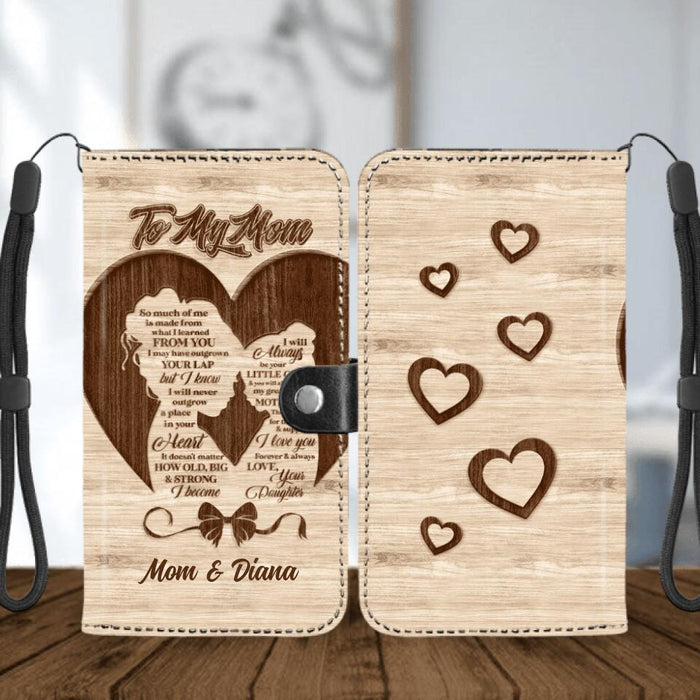 Custom Personalized Mom Holding Daughter Phone Wallet - Gift Idea For Mother's Day - To My Mom