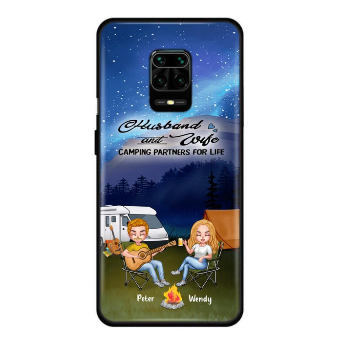 Custom Personalized Guitar Camping Phone Case - Case for Huawei/ Xiaomi/ Oppo - Gift for Camping Lovers with up to 2 Dogs