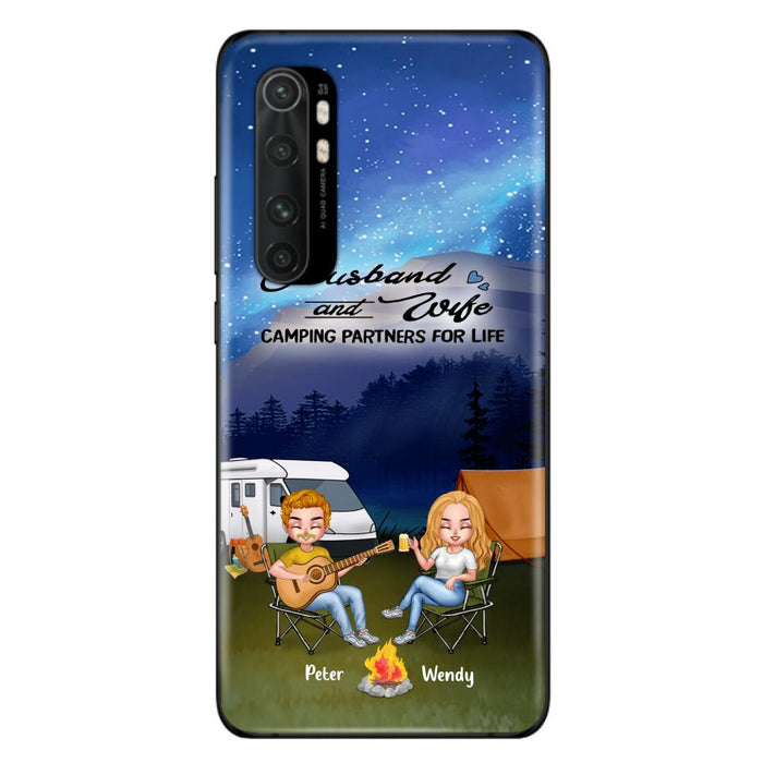 Custom Personalized Guitar Camping Phone Case - Case for Huawei/ Xiaomi/ Oppo - Gift for Camping Lovers with up to 2 Dogs