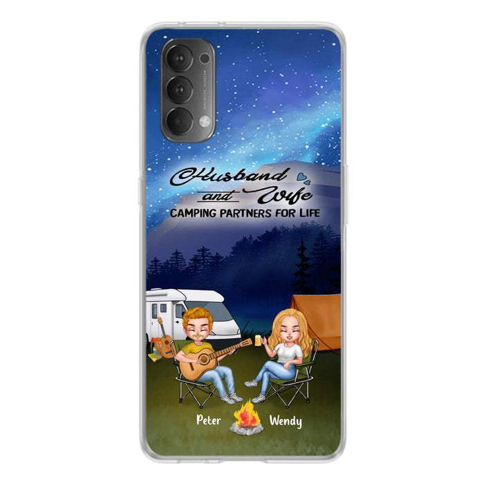 Custom Personalized Guitar Camping Phone Case - Case for Huawei/ Xiaomi/ Oppo - Gift for Camping Lovers with up to 2 Dogs