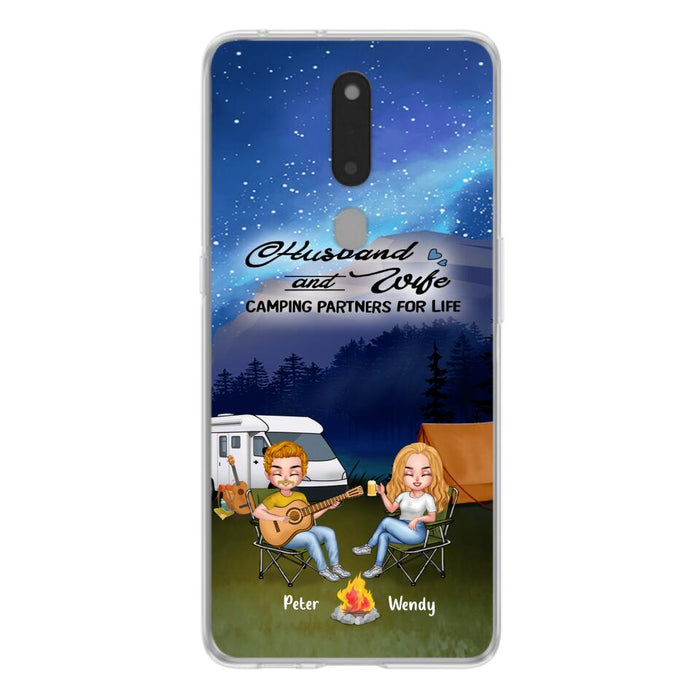 Custom Personalized Guitar Camping Phone Case - Case for Huawei/ Xiaomi/ Oppo - Gift for Camping Lovers with up to 2 Dogs