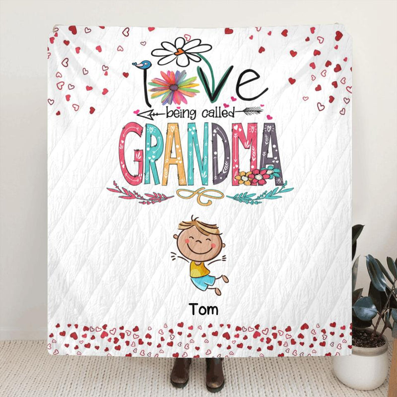 Personalized Blessed To Be Called Nana Pillow Cover/Quilt/Fleece Blanket - Up to 14 Kids - Gift Idea For Nana/Mama/Kids