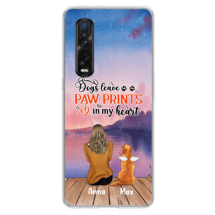 Custom Personalized Dog Phone Case - Man/ Woman/ Couple With Upto 4 Dogs - Gift Idea For Dog Lover - My Angel Has Paws - Case For Xiaomi, Oppo And Huawei