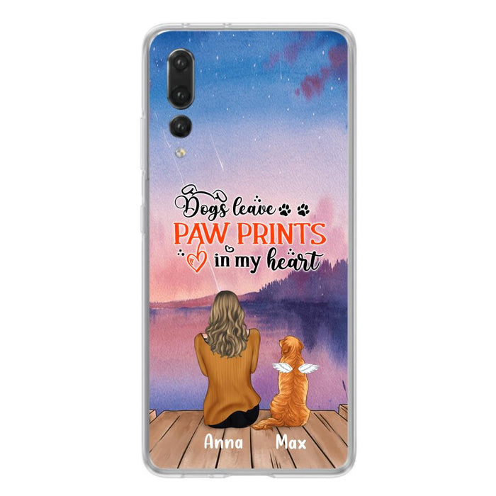 Custom Personalized Dog Phone Case - Man/ Woman/ Couple With Upto 4 Dogs - Gift Idea For Dog Lover - My Angel Has Paws - Case For Xiaomi, Oppo And Huawei