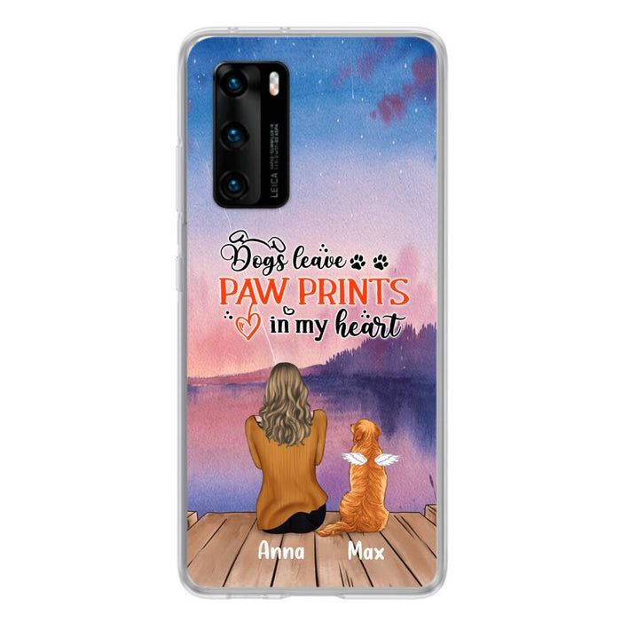 Custom Personalized Dog Phone Case - Man/ Woman/ Couple With Upto 4 Dogs - Gift Idea For Dog Lover - My Angel Has Paws - Case For Xiaomi, Oppo And Huawei