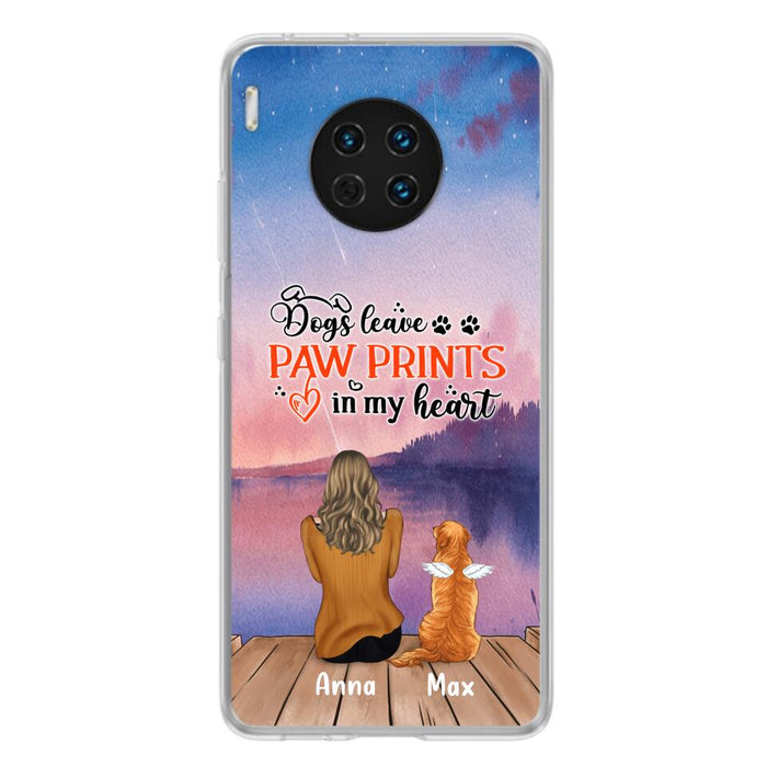 Custom Personalized Dog Phone Case - Man/ Woman/ Couple With Upto 4 Dogs - Gift Idea For Dog Lover - My Angel Has Paws - Case For Xiaomi, Oppo And Huawei