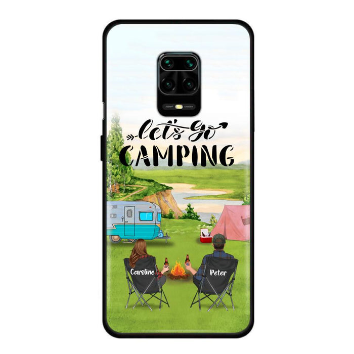 Custom Personalized Camping Phone Case - Couple With Upto 2 Kids And 4 Pets - Gift Idea For Camping Lover - Let's Go Camping - Case For Xiaomi, Oppo And Huawei