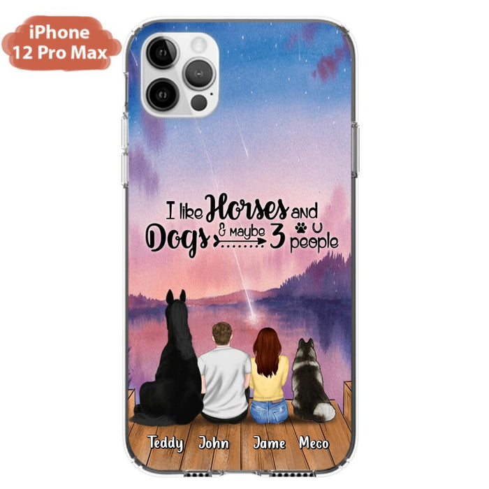 Custom Personalized Parents Horse Dog Phone Case - Upto 3 Pets Forever In My Heart - Case For iPhone And Samsung