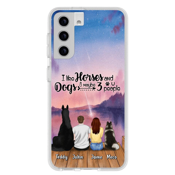 Custom Personalized Parents Horse Dog Phone Case - Upto 3 Pets Forever In My Heart - Case For iPhone And Samsung