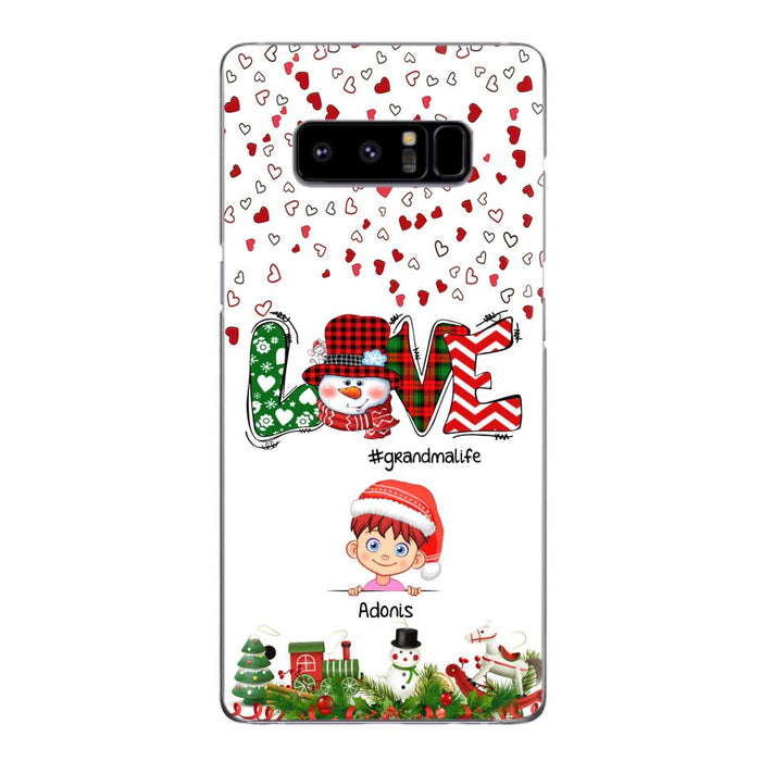 Custom Personalized Christmas Grandmalife Phone Case - Upto 6 Kids - Christmas Gift For Grandma, Mama - Case For iPhone And Samsung