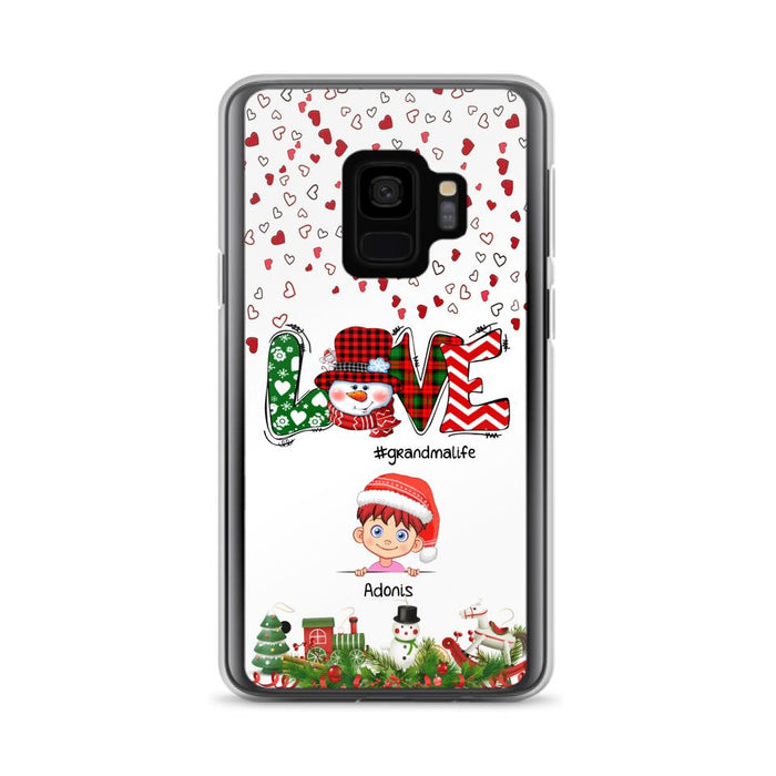 Custom Personalized Christmas Grandmalife Phone Case - Upto 6 Kids - Christmas Gift For Grandma, Mama - Case For iPhone And Samsung