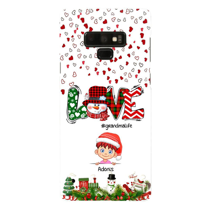 Custom Personalized Christmas Grandmalife Phone Case - Upto 6 Kids - Christmas Gift For Grandma, Mama - Case For iPhone And Samsung