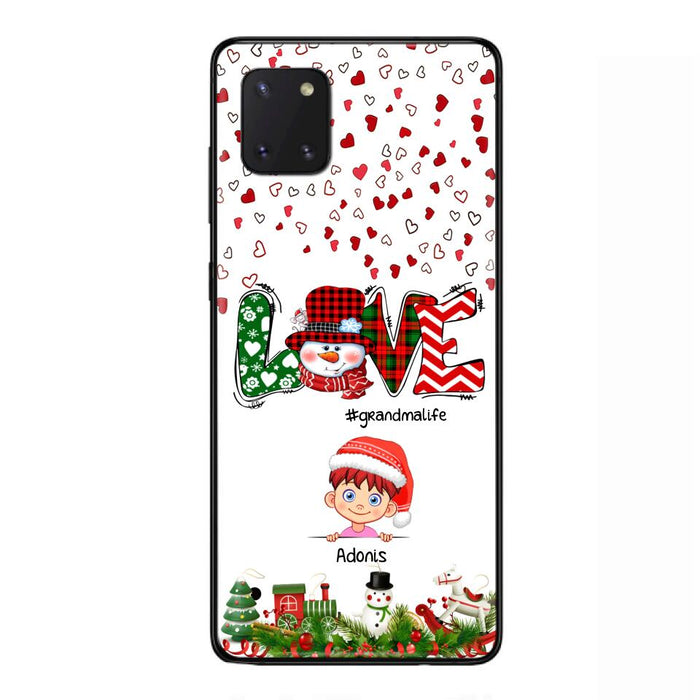 Custom Personalized Christmas Grandmalife Phone Case - Upto 6 Kids - Christmas Gift For Grandma, Mama - Case For iPhone And Samsung