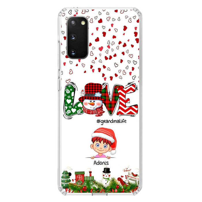 Custom Personalized Christmas Grandmalife Phone Case - Upto 6 Kids - Christmas Gift For Grandma, Mama - Case For iPhone And Samsung