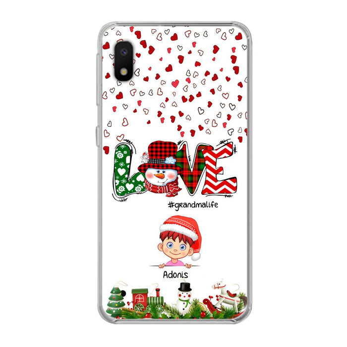 Custom Personalized Christmas Grandmalife Phone Case - Upto 6 Kids - Christmas Gift For Grandma, Mama - Case For iPhone And Samsung