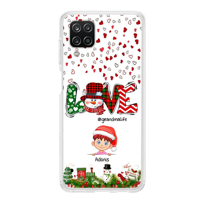 Custom Personalized Christmas Grandmalife Phone Case - Upto 6 Kids - Christmas Gift For Grandma, Mama - Case For iPhone And Samsung