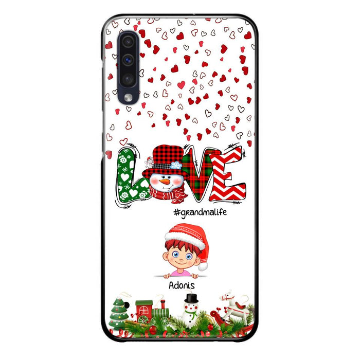 Custom Personalized Christmas Grandmalife Phone Case - Upto 6 Kids - Christmas Gift For Grandma, Mama - Case For iPhone And Samsung