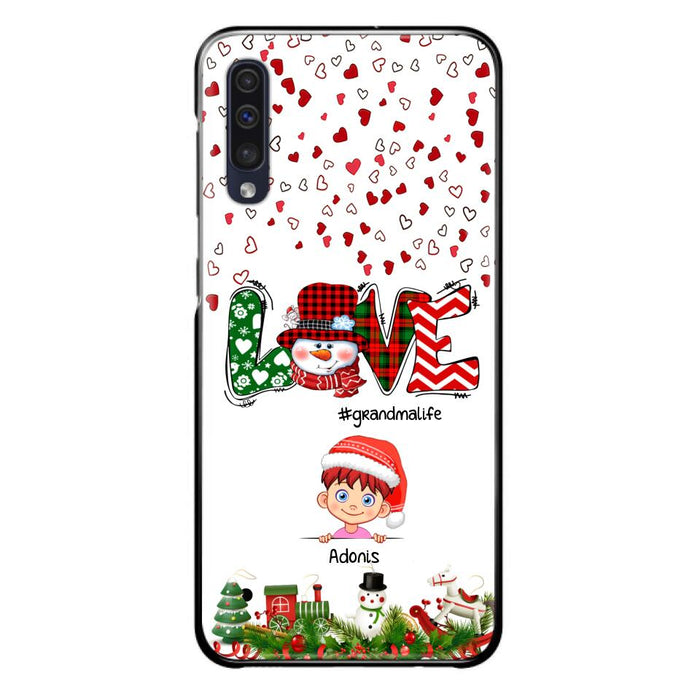 Custom Personalized Christmas Grandmalife Phone Case - Upto 6 Kids - Christmas Gift For Grandma, Mama - Case For iPhone And Samsung