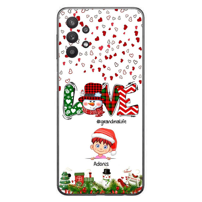 Custom Personalized Christmas Grandmalife Phone Case - Upto 6 Kids - Christmas Gift For Grandma, Mama - Case For iPhone And Samsung