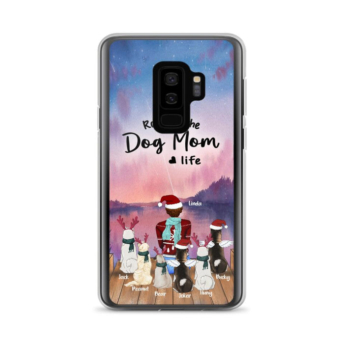 Personalized Christmas Pet Mom/Dad Phone Case - Up to 6 Pets - Rock'in The Dog Mom Life