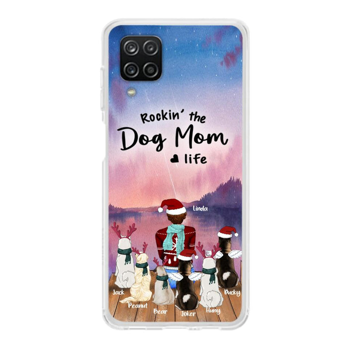 Personalized Christmas Pet Mom/Dad Phone Case - Up to 6 Pets - Rock'in The Dog Mom Life