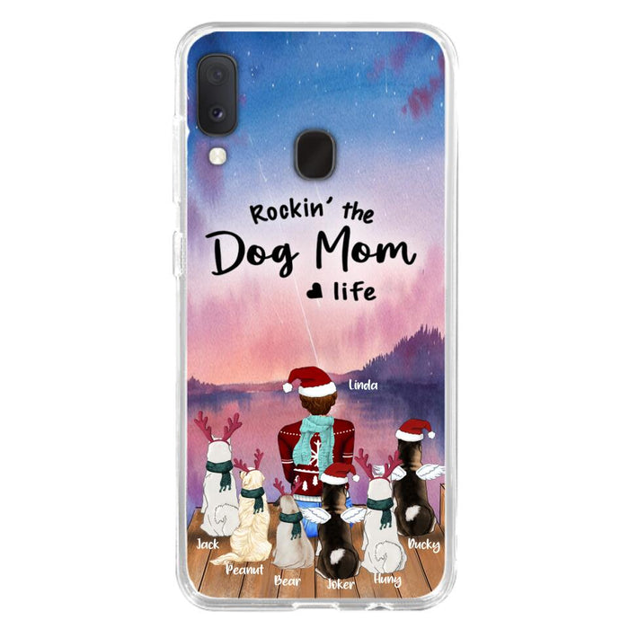 Personalized Christmas Pet Mom/Dad Phone Case - Up to 6 Pets - Rock'in The Dog Mom Life