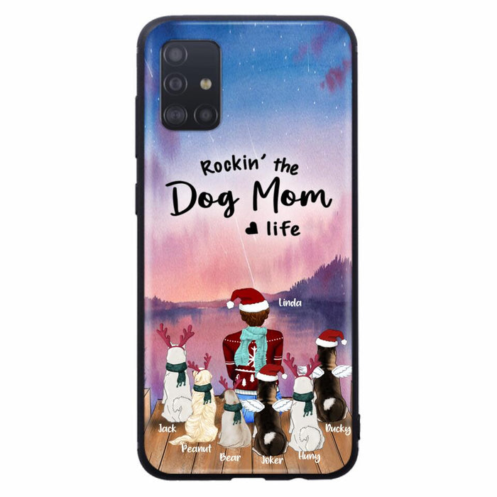 Personalized Christmas Pet Mom/Dad Phone Case - Up to 6 Pets - Rock'in The Dog Mom Life