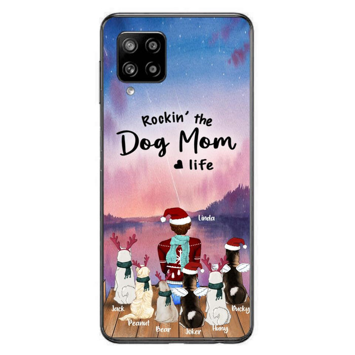 Personalized Christmas Pet Mom/Dad Phone Case - Up to 6 Pets - Rock'in The Dog Mom Life