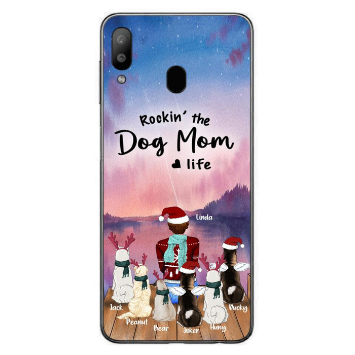 Personalized Christmas Pet Mom/Dad Phone Case - Up to 6 Pets - Rock'in The Dog Mom Life