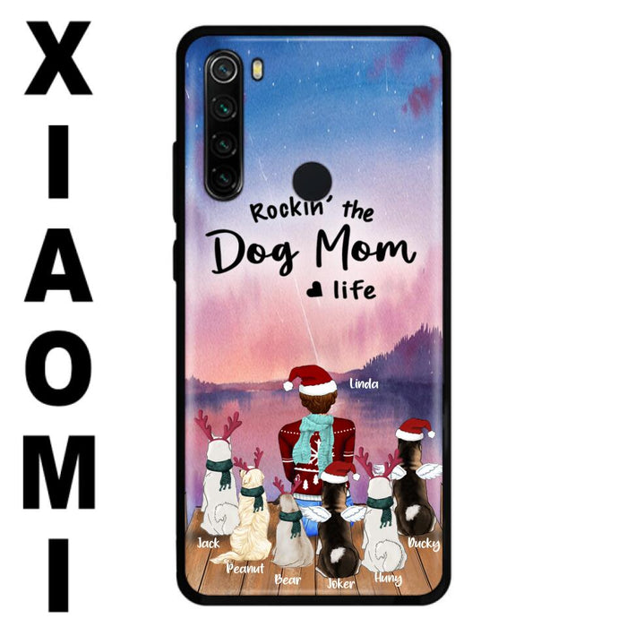 Personalized Christmas Pet Mom/Dad Phone Case - Up to 6 Pets - Rock'in The Dog Mom Life